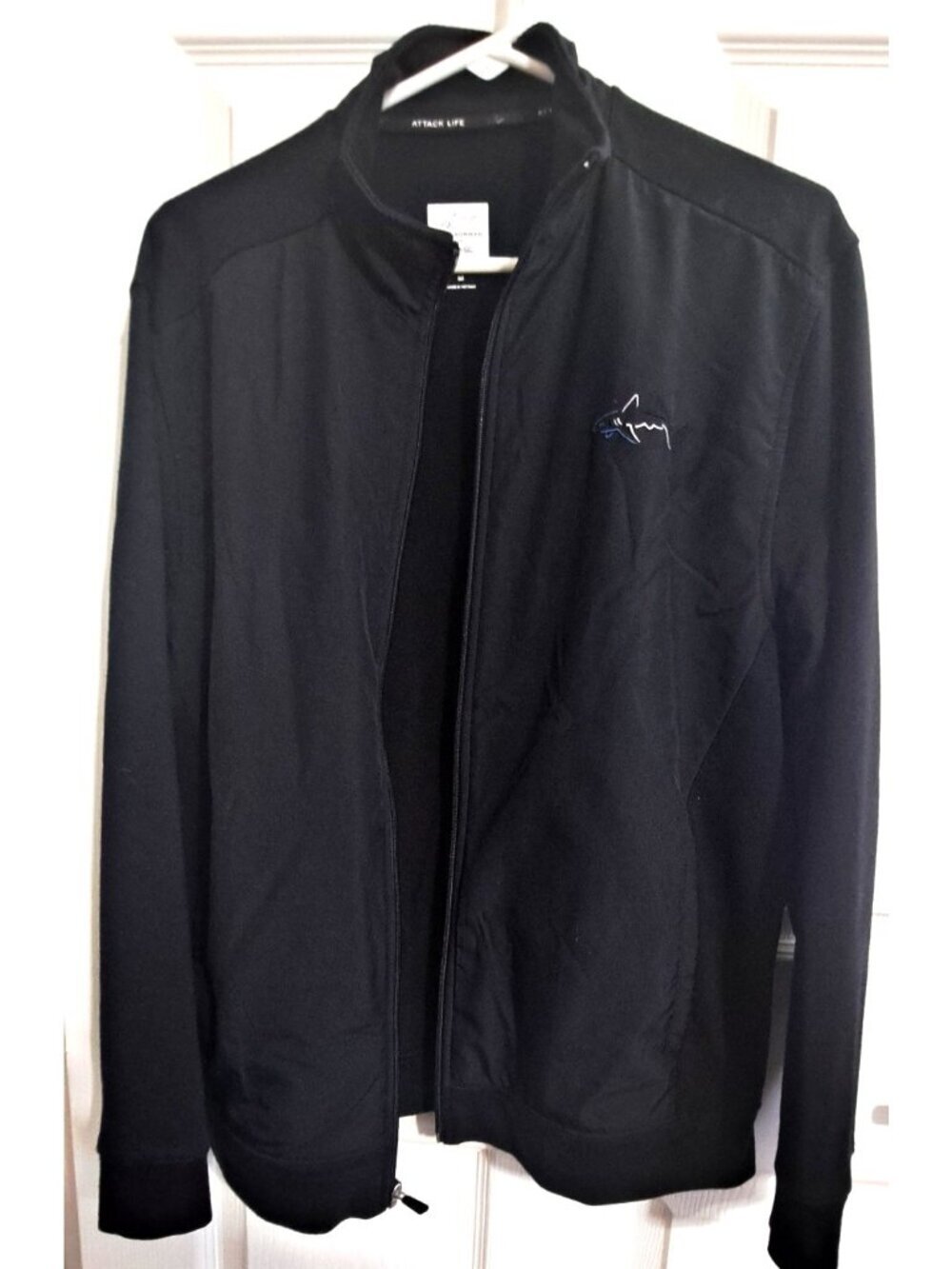 Greg Norman  For Tasso Elba M Black Long Sleeve Full Zip Jacket  #AttackLife